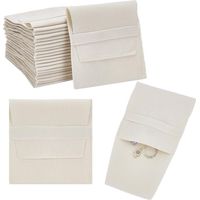 24 pochettes à bijoux en microfibre, pochettes de rangement en imitation daim couleur dentelle antique, sacs cadeaux de luxe pour bonbons, bijoux, colliers, bracelets, 9,7 x 9,4 cm