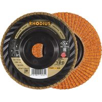 Rhodius 211411 JUMBO LONGLIFE TRIM Disco con falde Dimensione dei grani 60 Acciaio inox, Acciaio 10 pz.