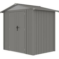 Casetta in Metallo Gardiun Grunewald 4,03 m2 Esterni 240x168x220 cm in Acciaio Finestra Laterale e Porta a Due Ante 106x178 cm