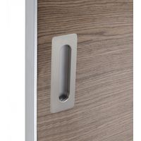 CENTRALE BRICO Poignée porte coulissante rectangle zamak nickelé, gris