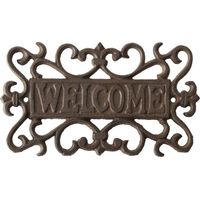 Gusseiserne Wanddekoration für außen – "Welcome"-Schild