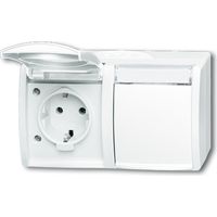 BUSCH-JAEGER 2084-0-0715 CEE 7/3 BLANC PRISE DE COURANT 2CKA002084A0715