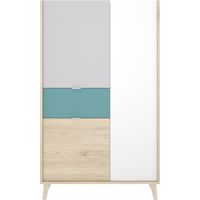 Aparador 137 cm multicolor con 3 puertas y 1 cajón - Cecina