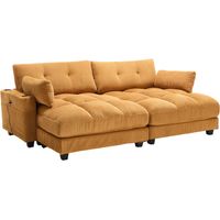 Canapé Palm chaise cosy velours jaune moutarde 103x65x67 cm ZIPSOFA Canapé Canapé