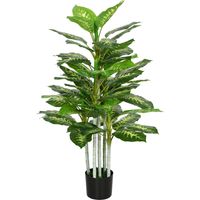 Pianta Artificiale 120 cm con Vaso Nero Interni Esterni