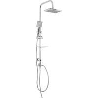 Em colonna doccia attrezzata beach quadra soffione snodabile doppia funzione fissaggio parete regolabile