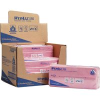 WypAll X50 Panni per la pulizia con codice colore 7444 - Panni per la pulizia rossi - 6 confezioni x 50 panni con codice colore intercalati (totale 300)