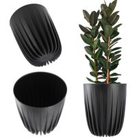 KADAX Cache-Pot Eco + Insert Noir 19x22,5cm