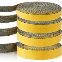 Joint Insert Cheminée, Joints Tressé Auto-adhésive pour Poêle, Cheminée, Tube Poele, Porte de Four, Joints D'étanchéité Résistante à la Chaleur (3mm x 10mm x 2m)