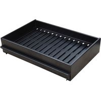 Support métallique avec tiroir ramasse-cendres pour barbecue – Acier haute température – Dimensions 50x33x11 cm – Entretien facile – Movelar