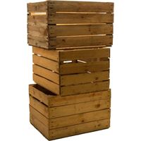 3 Stück Massive Apfelkisten Obstkisten holzkiste Obstkiste aus dem Alten Land