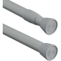 Relaxdays – Barre télescopique en acier inoxydable 120-220 cm – Installation sans perçage – Extrémités antidérapantes – Capacité de charge 10 kg