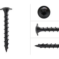 Tellerkopfschrauben Schwarz beschichtet 6.0 x 50 mm Torx -