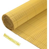 Randaco 160x500cm PVC Sichtschutzmatte Bambus Sichtschutz Garten Sichtschutzzaun Balkon Zaun Windschutz Balkonverkleidung Bambus