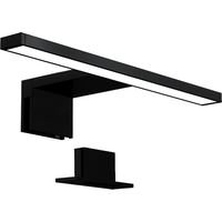 B.K.Licht applique murale salle de bain noire 30cm 5W 650lm 4000K blanc neutre IP44 lampe miroir avec pince et fixation