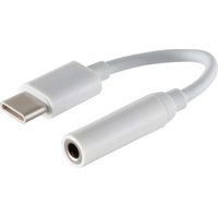 Adaptateur audio USB-C S-IMPULS, prise 3,5 mm analogique blanc