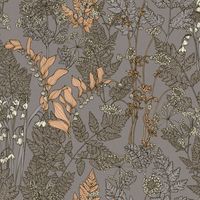 Flowers wallcovering wall Profhome 377519 non-woven wallpaper smooth with floral pattern matt grey beige yellow cream 5.33 m2 (57 ft2)