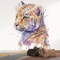 Papier peint panoramique Enfants - Tigre - 325 cm x 209 cm