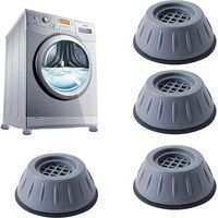 Tapis anti-vibrations, lot de 4 tapis antidérapants en caoutchouc pour pieds de machine à laver, tapis anti-vibrations, pieds de machine à laver, lave-linge et sèche-linge universels.