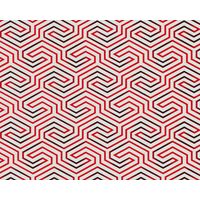 Papier peint à motifs graphiques EDEM 84114BR90 papier peint intissé légèrement texturé avec des ornements brillant blanc rouge-framboise noir 10,65 m