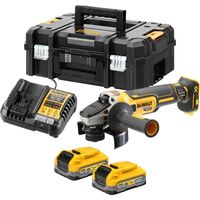 Meuleuse d'angle sans fil DCG405S2T DeWALT, 125mm, 18V, 2x 3,5 Ah Powerstack et chargeur