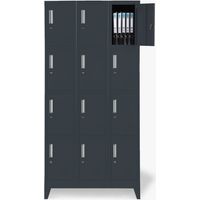 Casiers avec 12 compartiments métalliques 90x45 H190 pour vestiaire verrouillable Krakatoa