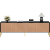Meuble TV moderne, support TV, panneau TV, meuble TV bas. Design color-block unique, 179 x 35 x 53,5 cm (L x l x H)