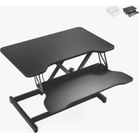 Supporto PC monitor scrivania regolabile in altezza bianco nero Jallo - Nero