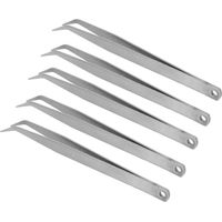 Ensemble de 5 pinces à coudre courbes, en acier inoxydable, à pointes fines, surface lisse et légères, accessoires pour machines à coudre