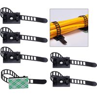 100 Stück Kabelclips, Kabelbinder, selbstklebende Kabelclips, verstellbare Nylon-Kabelbinder und selbstklebende Kabelclips für elektrische Kabel-Organizer, Fernseher, Ladegerät, PC usw.
