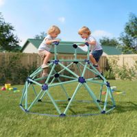 Dôme d'escalade pour enfants Ø182,5cm, résistant aux UV et imperméable, supporte jusqu'à 90 kg, âge 3-8 ans, plastique bleu