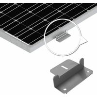4er-Set Solarmodulhalterung Solarmodulhalterung Z-Solarhalterung Z-Solarmodul-Aluminiumhalterung mit Schrauben und Muttern für Wohnwagen, Boot, Auto, LKW, Bootswand