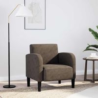Vidaxl – Fauteuil cabriolet en similicuir gris foncé – Accoudoirs confortables – Dimensions 54 cm – Facile à nettoyer