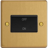 Varilight 10A 3 Pole Fan Isolating Switch Brushed Brass