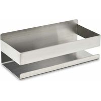 Etagere salle de bain pour shampoing et gel douche Rangement douche chromé Etagere douche sans perçage Support douche à ventouse Porte savon douche argenté,de
