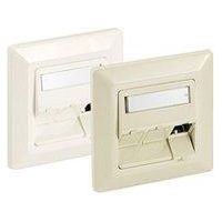 Equip Wandplatte RJ45 weiß 8x8 cm langlebig