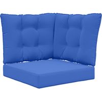 vidaXL Outdoor Sofa Cushion 3 pcs Royal Blue Polyester