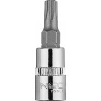 Punta Torx TX27 con casquillo de 1/4", corta, 37 mm