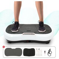 Fitness Vibrationsgerät, Vibrationsplatte Vibrationstrainer Machine, mit Fernbedienung, Widerstandsbänder & Yogamatte, 180 Stufen, 69 x 39 x 13 cm
