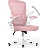 Fauteuil de Bureau Xhomrattan, Chaise Ergonomique à roulette, Hauteur Ajustable, Soutien Lombaire Dossier Règalable, Poids Max 150kg,Rose