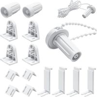 2 Ensembles Kit de Réparation de Store Enrouleur en Plastique de 17 mm, Aucun Kit de Perçage n'est Nécessaire, pour Stores Enrouleurs, Volets Occultants, Blanc