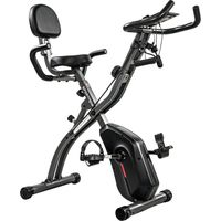 SPORTNOW Cyclette da Casa Magnetica a 8 Livelli Pieghevole con Display LCD Nero