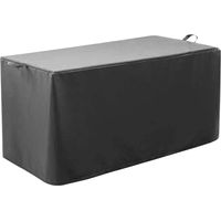 Abdeckung für Auflagenbox, Wasserdicht & UV-beständig, Gartenbox Schutzhülle 52 Zoll, Grau