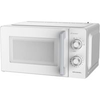 Grunkel - MW-20MG Mikrowelle 20L 700W Grau mit 6 Stufen de Leistung, Auftauen, Timer 30 Min, Öffnung mit Griff und Tablett Ø245 mm