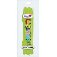 Dopla Coltelli Monouso Verde Acido Plastica 20 pz