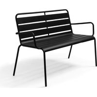 Banc de jardin en métal noir - Palavas