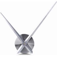 large Wall Clock Hands 31.5cm Simple Silver Without Number Diy Frameless Clock Movement Mechanism With Long Hands