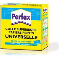 Perfax Colle Papiers Peints Universelle, colle à diluer pour papiers peints courants, légers ou épais - Paquet 250 g pour 5 à 7 rouleaux
