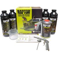 Kit de revêtement Raptor teintable 4 bouteilles 711 ml – Durcisseur 946 ml et pistolet inclus – Résistant aux UV et à la corrosion – U-Pol