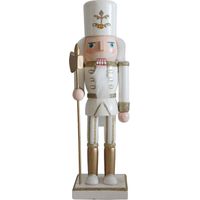 Cascanueces de Navidad Rebecca Mobili Yulaf 25x6,5x7,5 Madera Blanco Oro Clásico